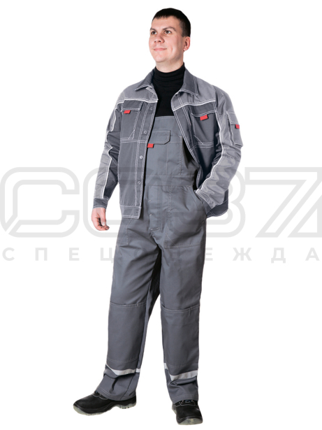 Полукомбинезон рабочий Классик NEW цв. серый-1